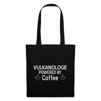 Vulkanologe Powered By Coffee Vulkanologie - Stoffbeutel - Schwarz - Vorne