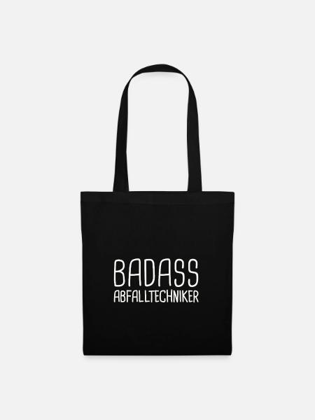 Abfalltechniker Badass - Stoffbeutel - Schwarz