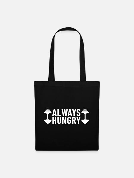 Always Hungry Hanteln - Stoffbeutel - Schwarz
