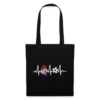 Hrvatska Football Heartbeat - Tote Bag - black - Front