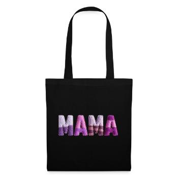 Mama Patchwork Vintage Family Love - Stoffbeutel - Schwarz - Vorne