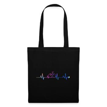 Bicycle Heart Gradient - Tote Bag - black - Front