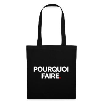 Pourquoi faire - Sac en tissu - noir - Devant