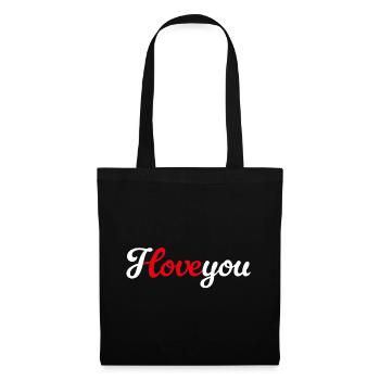 Je t’aime. Mariage en mariage avec amour. Demande en mariage - Sac en tissu - noir - Devant
