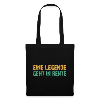 Ruhestand Legende - Stoffbeutel - Schwarz - Vorne