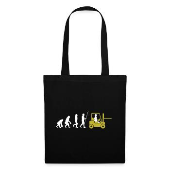 Evolution to a forklift driver - Tote Bag - black - Front