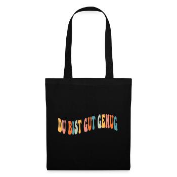 Tu es assez bien - Faute de frappe colorée - Sac en tissu - noir - Devant