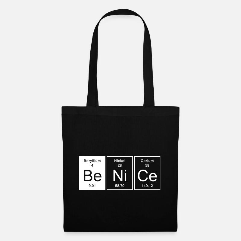 Nice - Be Nice - Stoffbeutel - Schwarz