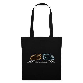 Slot Racing 2 cars Version 2 - Tote Bag - black - Front