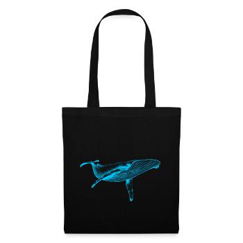 Blue Whale (Neon) - Tote Bag - black - Front