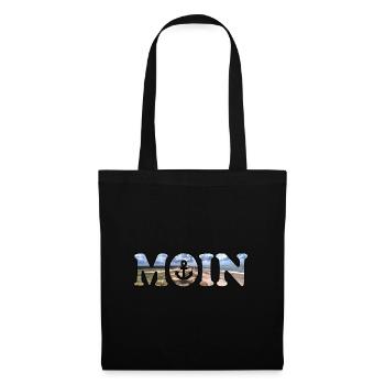 Moin est dit dans le nord de l'Allemagne - Sac en tissu - noir - Devant