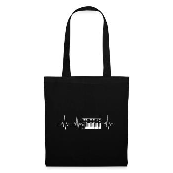 SYNTH HEART BEAT - Stoffbeutel - Schwarz - Vorne