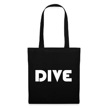 dive diver freediving diver dive icon logo - Tote Bag - black - Front