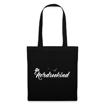 Nordseekind | Nordseekind Spruch | Schriftzug - Stoffbeutel - Schwarz - Vorne