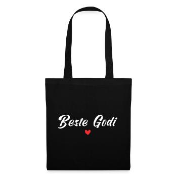 Beste Godi - Stoffbeutel - Schwarz - Vorne
