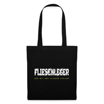 Fliesenleger Design - Stoffbeutel - Schwarz - Vorne