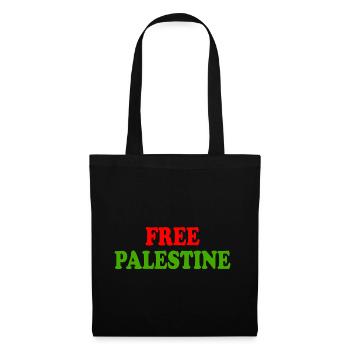 Free palestine - Sac en tissu - noir - Devant