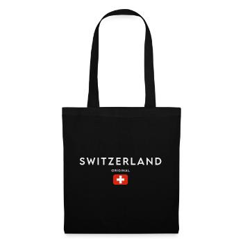 Flag of Switzerland, Swiss pride - Tote Bag - black - Front