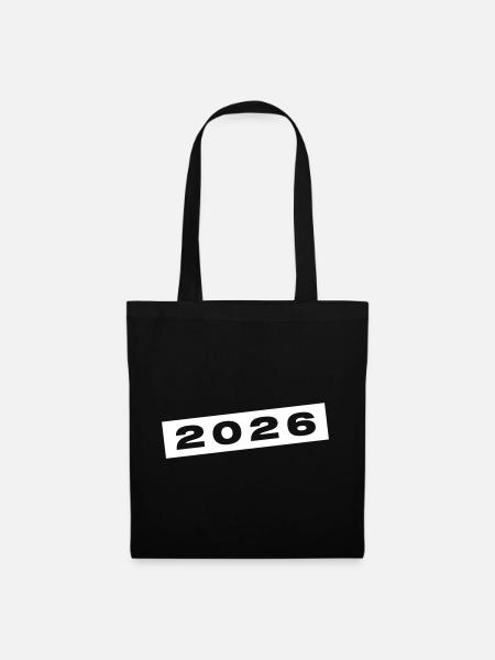 2026 Jahr - Stoffbeutel - Schwarz