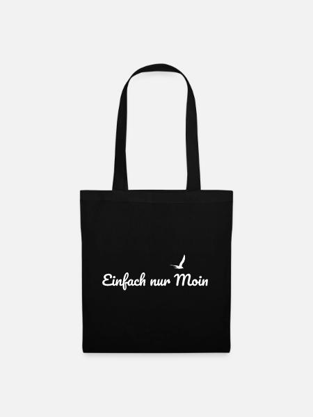 Einfach nur Moin - Maritimes Design - Stoffbeutel - Schwarz