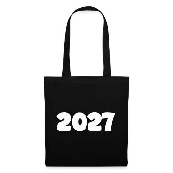 2027 weiß - Stoffbeutel - Schwarz - Vorne
