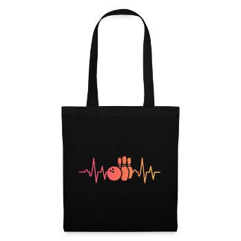 Bowling Sunset Battement de cœur Bowler - Sac en tissu - noir - Devant
