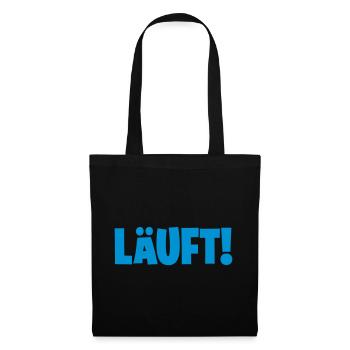 läuft humor lustig - Stoffbeutel - Schwarz - Vorne