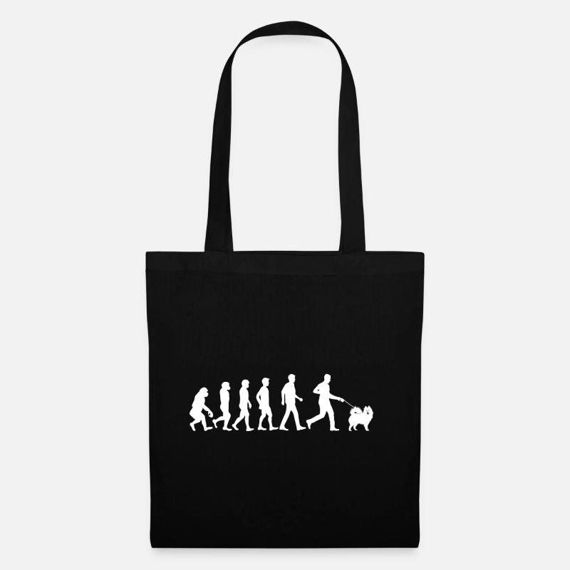 Samoyed Hund Evolution Hundebesitzer - Stoffbeutel - Schwarz
