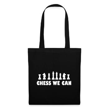 Schach Schachspieler Chess We Can Schachfiguren - Stoffbeutel - Schwarz - Vorne