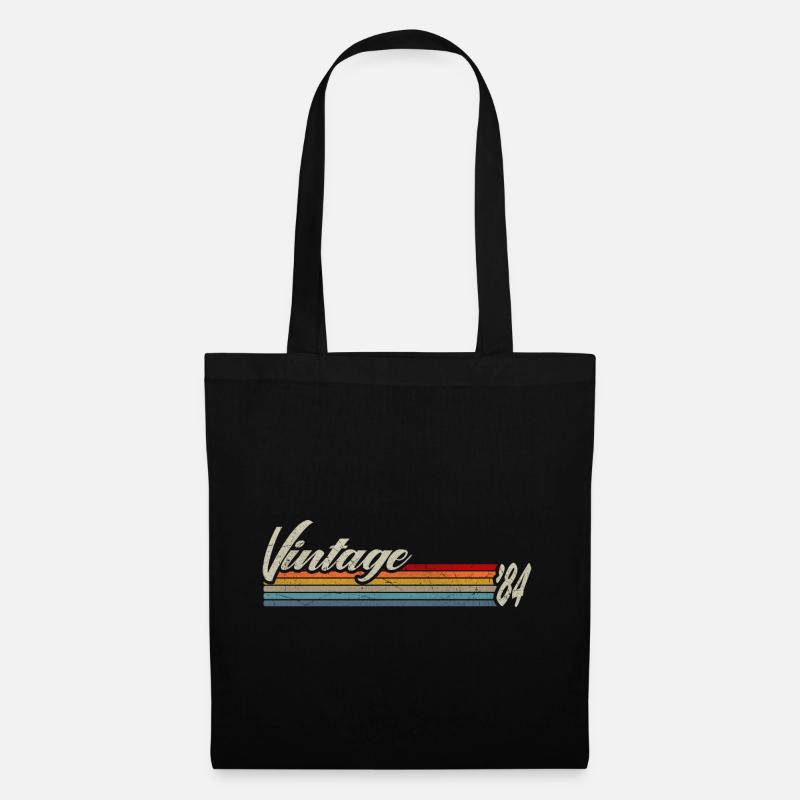 Vintage Since 1984 Geschenk Zum 37. Geburtstag - Stoffbeutel - Schwarz
