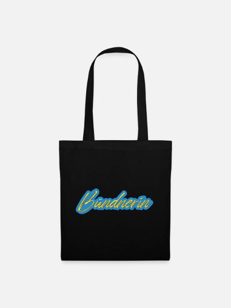 Bündnerin Neon Script - Stoffbeutel - Schwarz