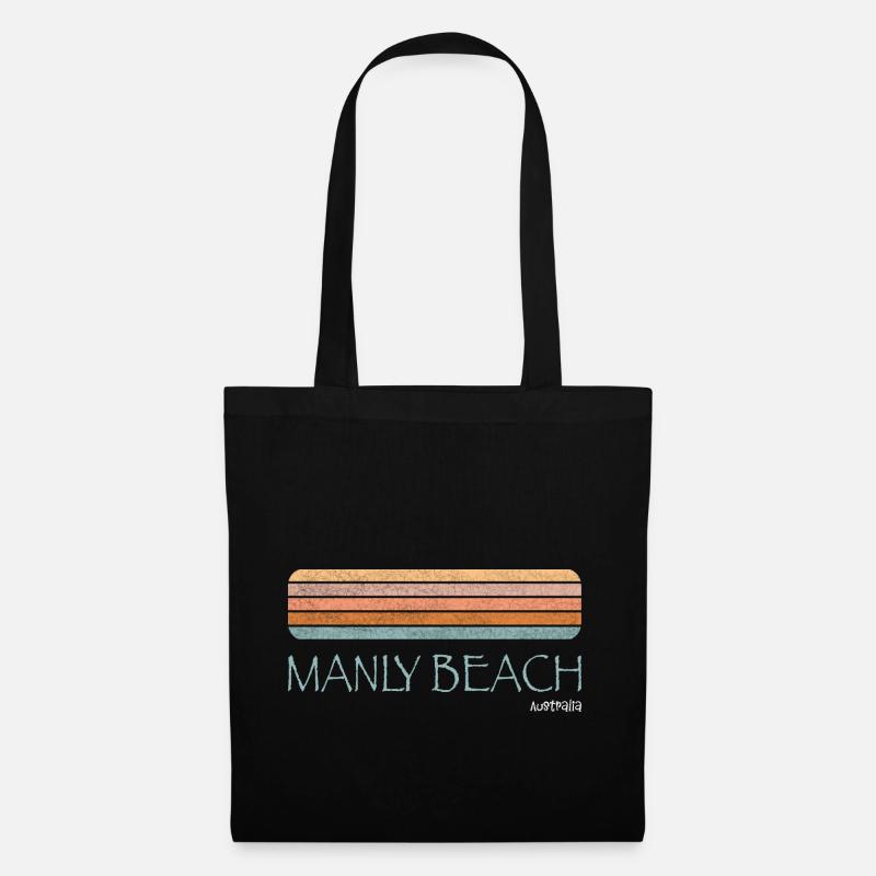 Manly Beach Australia - Stoffbeutel - Schwarz