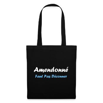 amendonné faut pas déconner - Sac en tissu - noir - Devant
