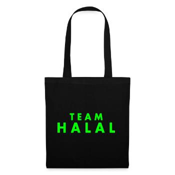 Team halal - Sac en tissu - noir - Devant