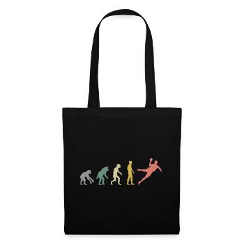 Retro Evolution Handball Icon Couleurs Sports Logo - Sac en tissu - noir - Devant