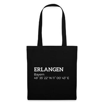 Erlangen Bavaria coordinates - Tote Bag - black - Front