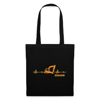 Excavator Driver Digger-Memes Excavator Excavator - Tote Bag - black - Front