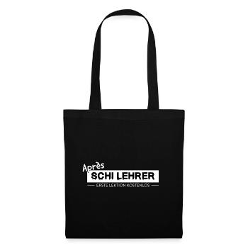 Moniteur d’après-ski – Drôle de dicton d’hiver et de fête - Sac en tissu - noir - Devant