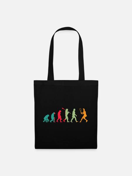 Evolution Tennis Geschenk - Stoffbeutel - Schwarz