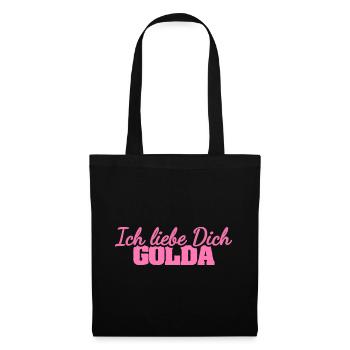 Chère Golda, - Sac en tissu - noir - Devant