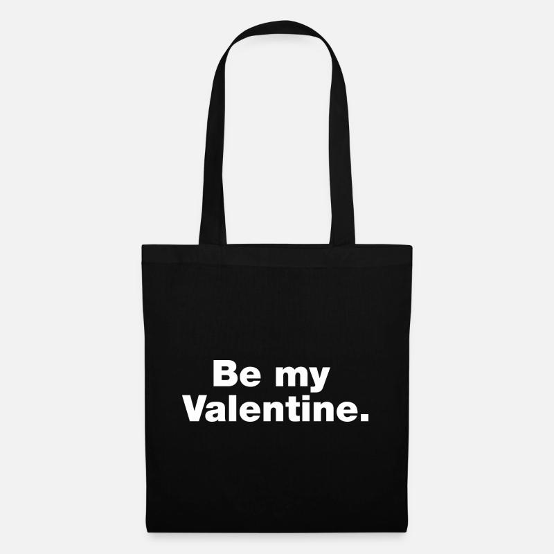 Sei mein Valentinstag - Stoffbeutel - Schwarz