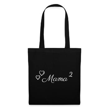 Mama Herzschrift 2 - Stoffbeutel - Schwarz - Vorne