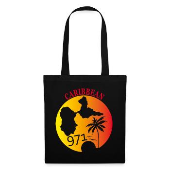 Caribbean 971 GUADELOUPE - Sac en tissu - noir - Devant