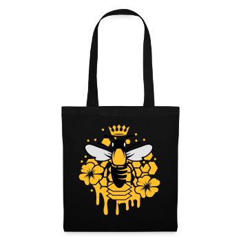 A bee with a crown - Tote Bag - black - Front