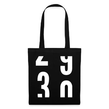 30 ans - Sac en tissu - noir - Devant
