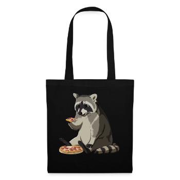 Raccoon Pizza Food Lover - Tote Bag - black - Front