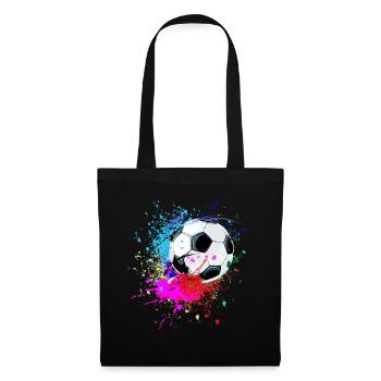 Colorful soccer splash design - Tote Bag - black - Front