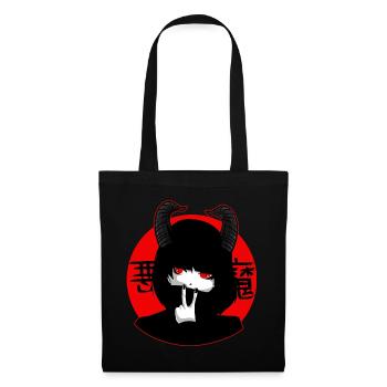 Kawaii Anime Nu Goth Style Occulte Punk Emo - Sac en tissu - noir - Devant