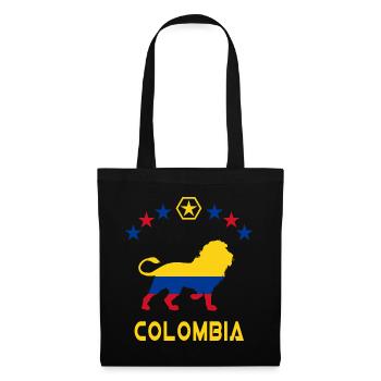 Conception / idée cadeau de lion de Colombie - Sac en tissu - noir - Devant