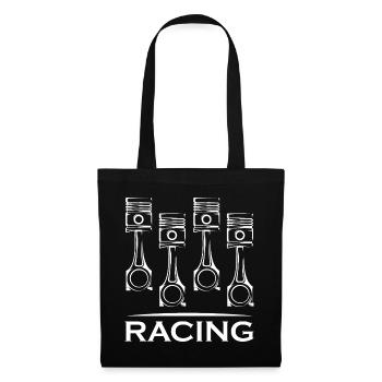 racing piston car engine icon logo icon graphic - Tote Bag - black - Front